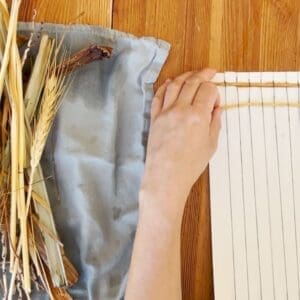 קליעת מחצלת נוי - יצירה מהטבע לילדים - תמונה 4