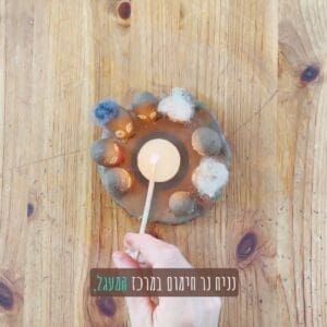 שומרי הנר - מלאכת יד מהטבע לילדים - תמונה 2